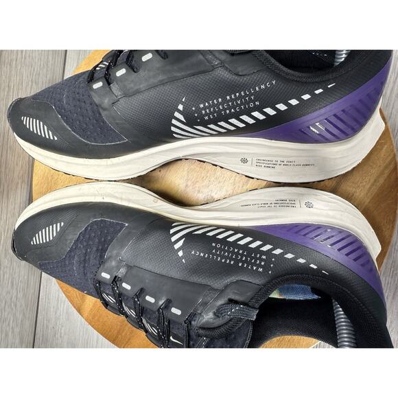 Nike Air Zoom Pegasus 36 SHIELD Black/Silver AQ8006-002 Women 7.5 - Picture 6 of 10